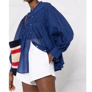 Isabel Marant Plalia Pleated Top Sz 40